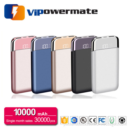 High capacity dual output 10000mah power bank battery charger with type C port
